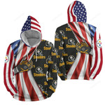 Nfl Pittsburgh Steelers American Flag 3d Full Over Print Hoodie Zip Hoodie Sweater Tshirt