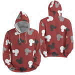 Mickey Mouse Crimson 3d Full Over Print Hoodie Zip Hoodie Sweater Tshirt