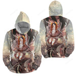Attack On Titan Captain Levi & Attack Titan 3d Full Over Print Hoodie Zip Hoodie Sweater Tshirt