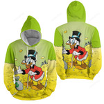 Donald Duck With Money And Gold 3d Full Over Print Hoodie Zip Hoodie Sweater Tshirt