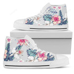 Hibiscus Print High Top Shoes