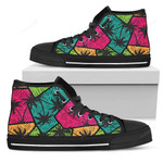 Colorful Palm Tree High Top Shoes