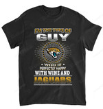 NFL Jacksonville Jaguars Guy Loves Wine T-Shirt
