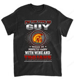 NCAA Usc Trojans Guy Loves Wine T-Shirt
