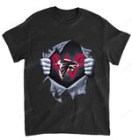 NFL Atlanta Falcons Wonderwoman Logo Dc Marvel Jersey Superhero Avenger T-Shirt