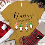 Personalized Christ Nana's Little Gnomies Chritmas T-shirt For Mom, Women’s Day, Mother’s Day, Birthday, Anniversary