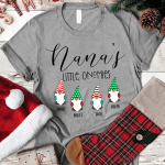 Personalized Christ Nana's Little Gnomies Chritmas T-shirt For Mom, Women’s Day, Mother’s Day, Birthday, Anniversary