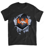 NFL Denver Broncos Batman Logo Dc Marvel T-Shirt