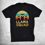 Llama Squad Sunglasses Cool Llamas Vintage Funny T-Shirt