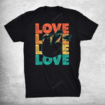 Retro Cute I Love Sloth Theme Idea For Animal Lovers T-Shirt