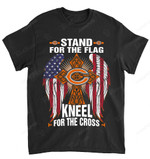NFL Chicago Bears Stand For The Flag Knee For The Cross T-Shirt