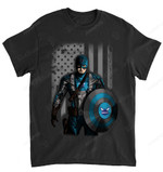 NBA Charlotte Hornets Captain Flag Dc Marvel T-Shirt