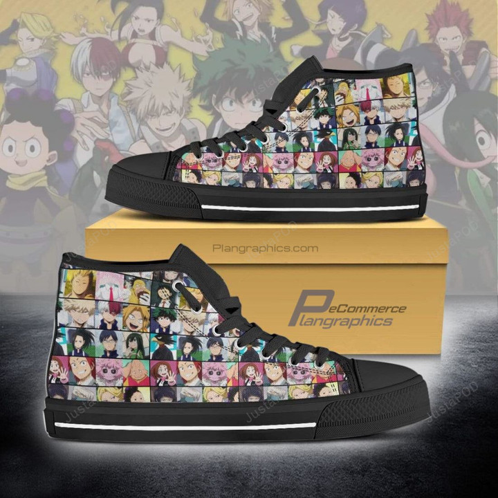 My Hero Academia Heroes Face Style Anime High Top Shoes