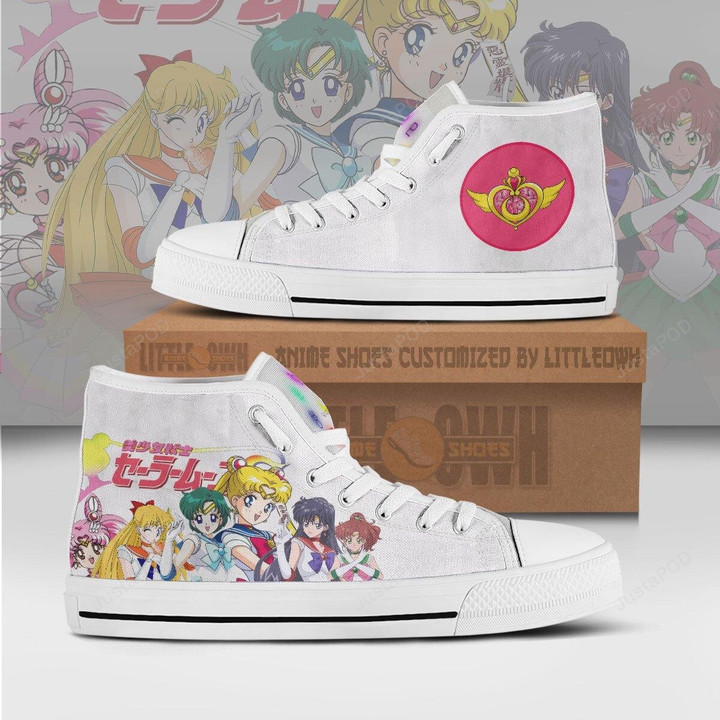 Sailor Guardians Sailor Moon Anime High Top Shoes