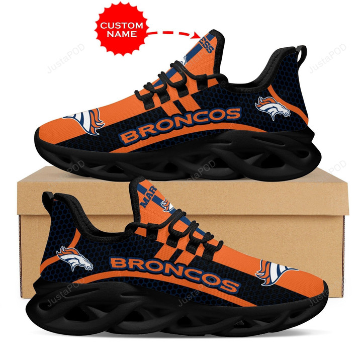 Denver Broncos NFL Custom Name Max Soul Shoes