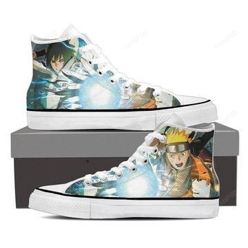 Naruto and Sasuke High Top Shoes
