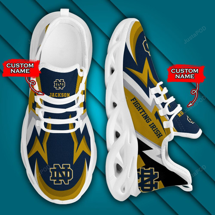NCAA Notre Dame Fighting Irish Personalized Custom Name Max Soul Shoes