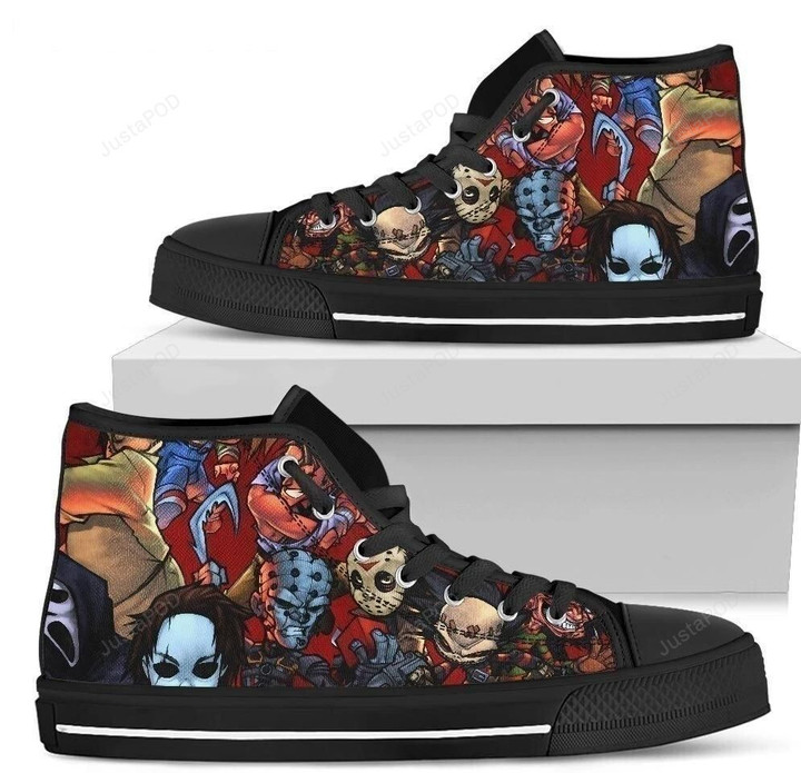 Horror Characters High Top Shoes