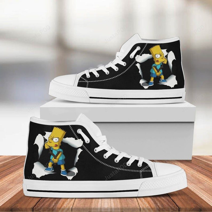Bart Simpson High Top Shoes
