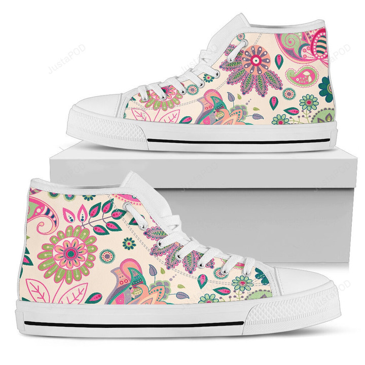 Floral Zen High Tops Shoes
