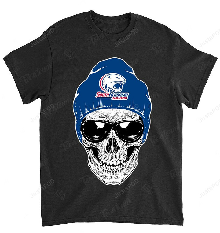 NCAA South Alabama Jaguars Skull Rock With Beanie T-Shirt