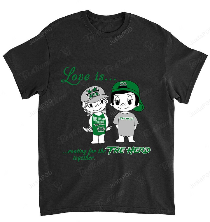 NCAA Marshall Thundering Herd Love Is Rooting For The Together T-Shirt