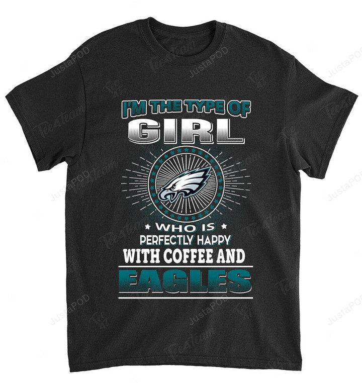 NFL Philadelphia Eagles Girl Loves Coffee T-Shirt