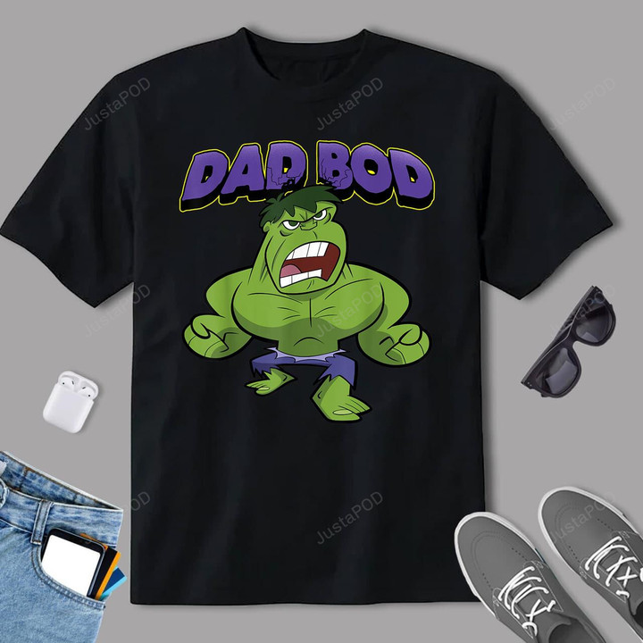 Marvel Father’s Day Retro Hulk Dad Bod Portrait T-Shirt