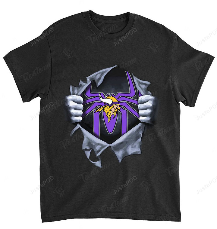NFL Minnesota Vikings Spiderman Logo Dc Marvel T-Shirt