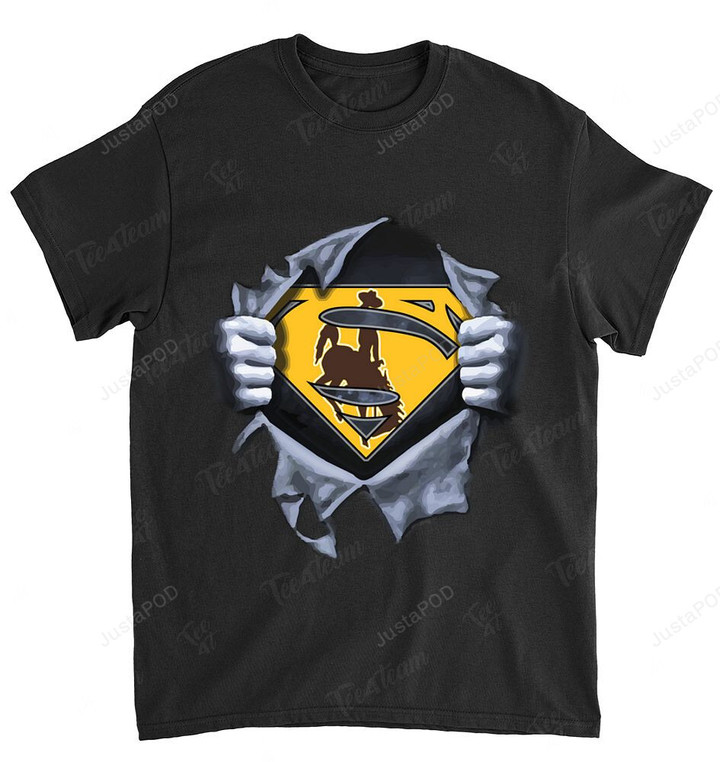 NCAA Wyoming Cowboys Superman Logo Dc Marvel T-Shirt