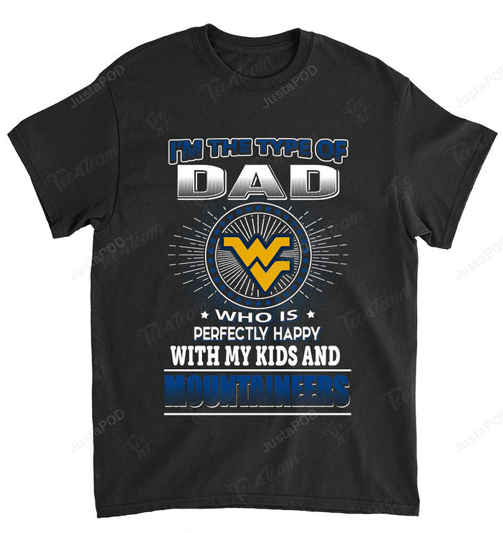 NCAA West Virginia Mountaineers Dad Loves Kids T-Shirt