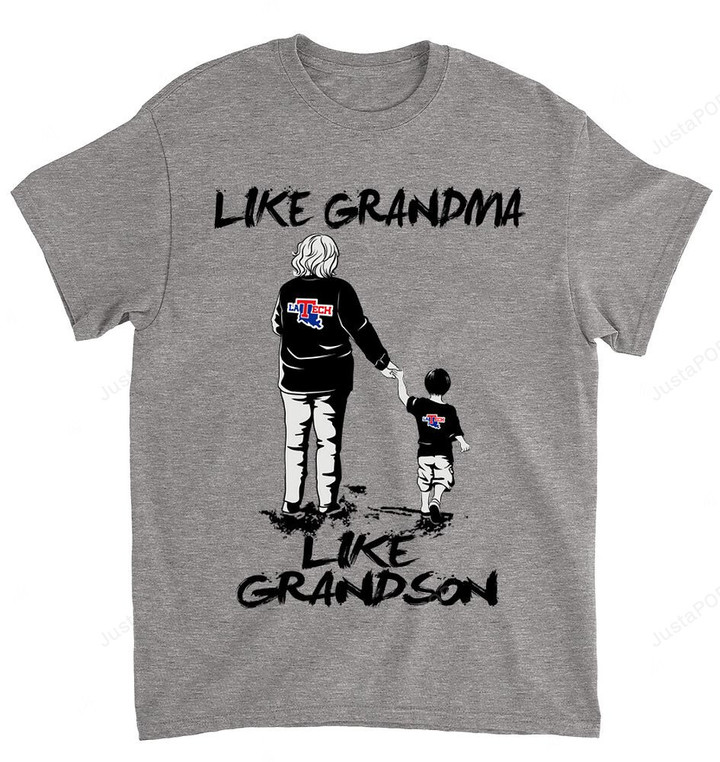 NCAA Louisiana Tech Bulldogs Like Grandma Like Grandson T-Shirt