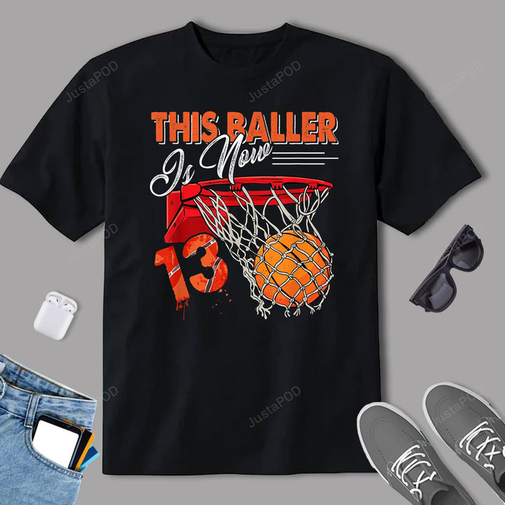13th Birthday Basketball Funny T-Shirt