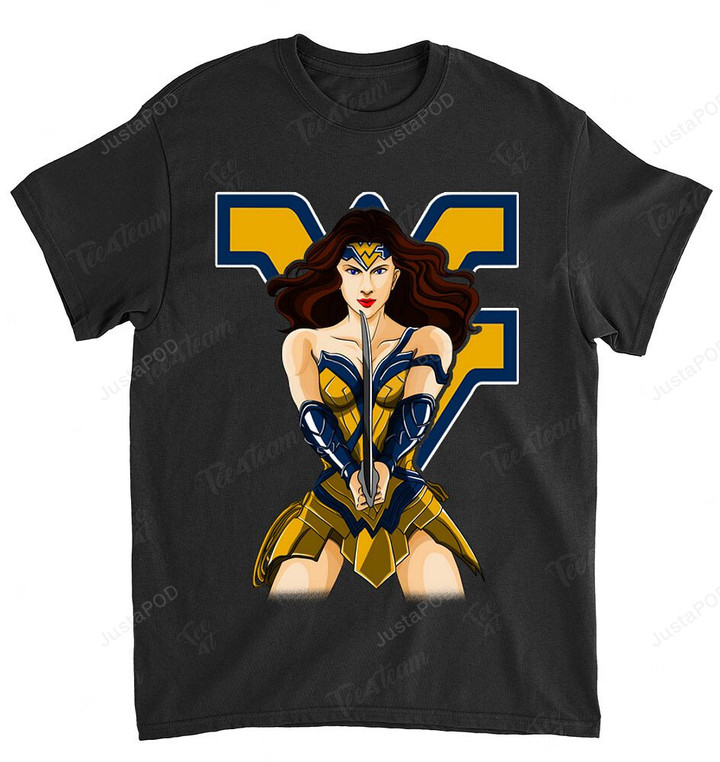 NCAA West Virginia Mountaineers Wonderwoman Dc Marvel T-Shirt