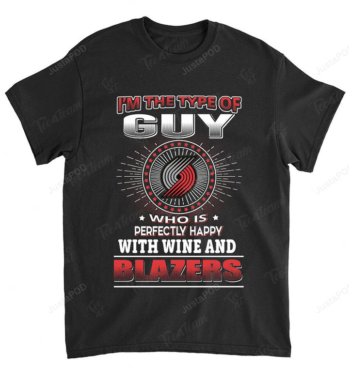 NBA Portland Trail Blazers Guy Loves Wine T-Shirt