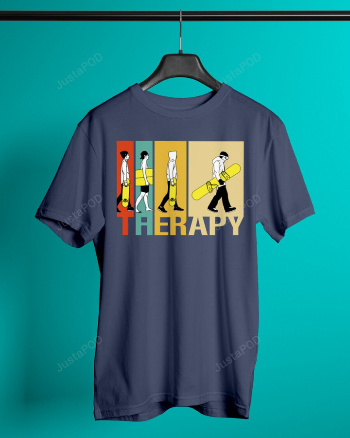 Snowboarding Therapy Short-Sleeves Tshirt, Pullover Hoodie, Great Gift T-shirt For Thanksgiving Birthday Christmas