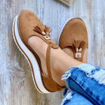 Women's Orthopedic Casual Platform Flat Comfort Shoes, Breathable Leather Walking Shoes High Damping Soles, 8 Unique Colors