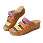 AZZY Open-Toe Wedge Slipper Sandals, Posture Arch Support Stitching Cross Multi-Colors Sandals 2021 Collection