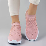 FleekComfy™ Women's Crystal Breathable Orthopedic Slip-On Walking Shoes