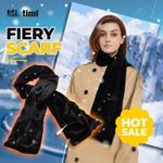 Mintiml Fiery Scarf Rechargeable Heated Scarf Knitted Spring Winter Women Scarf Plaid Warm Cashmere Scarves Shawls Neck