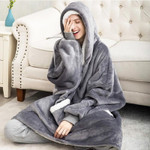 Comfy Pocket Blanket Hoodies Winter Hoodies Fleece Giant TV Blanket With Sleeves Pullover Oversize Women Hoody Sweatshirts