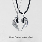 Love Style ⅩⅢ Angel and Demon Wings Love Couple Necklace Pendant Valentine's Gift for Wife Girl Mum
