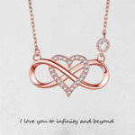 Forever Love Heart Infinity Sterling Silver Pendant Couple Necklace Valentine's Gift for Wife Girl Mum