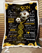 Custom Fleece Blanket - Soccer - For Son From Mom - Once Upon A Time