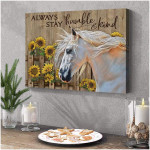 worldbestgolf Always Stay Humble And Kind Horse V2 Wall Art Canvas