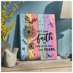 worldbestgolf Let Your Faith Dragonfly Wall Art Canvas