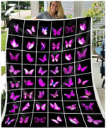 worldbestgolf - Fleece Blanket - Butterfly - Violet