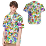 Hawaiian Aloha Shirts Rainbow Unicorn Tropical - 1