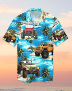 Jeep On Beach Blue Summer Vibe Unisex Hawaiian Shirts - 1
