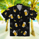 Black Beer Coconut Tropical Unisex Hawaiian Shirts - 1